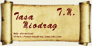 Tasa Miodrag vizit kartica